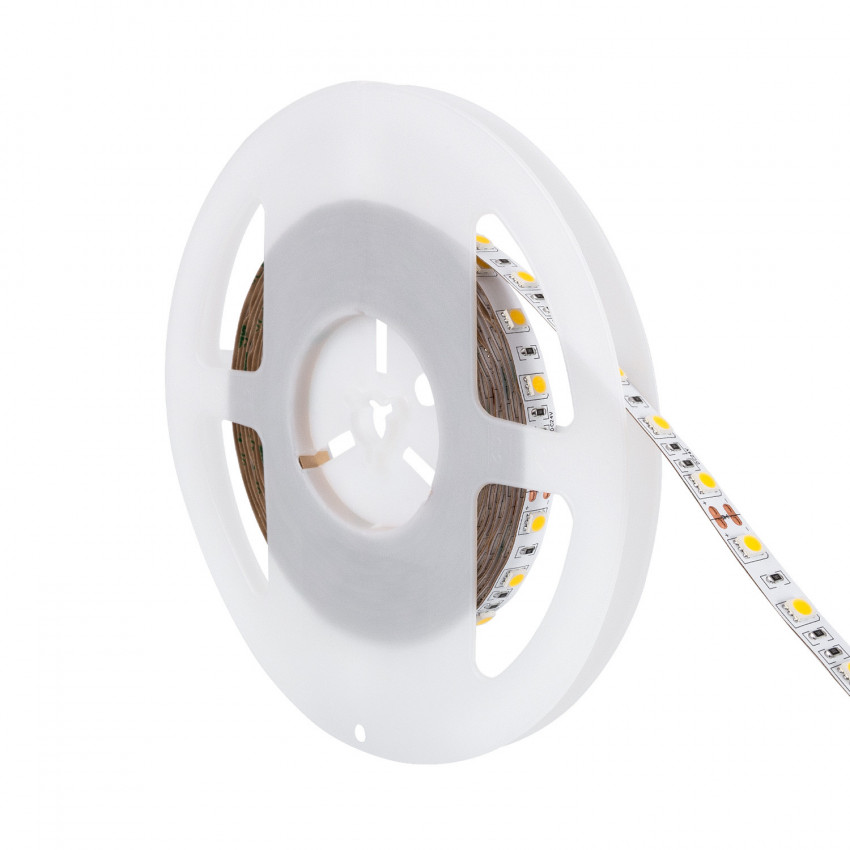 Producto de Tira LED 24V DC 60LED/m 5m IP20 Ancho 10mm Monocolor con Mando Inalámbrico y Alimentación Corte cada 10cm