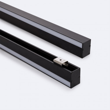 Producto de Perfil de Aluminio Aplique Doble Cara 2m Negro para Tiras LED hasta 10 mm