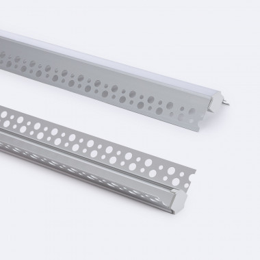 Produto de Perfil de Alumínio Integração em Gesso/Pladur para Fita LED de Canto Exterior até 9 mm