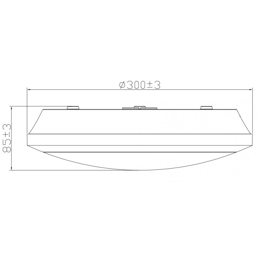 Producto de Plafón LED para Exterior 19-28W CCT Regulable Ø300 mm