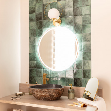 Espejo Baño con Luz LED y Antivaho Ø60 cm Jizan - efectoLED
