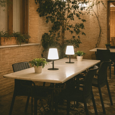 Fotografía del producto: Lámpara de Mesa LED 2.6 W Portátil para Exterior Aluminio con Batería Recargable Epinay