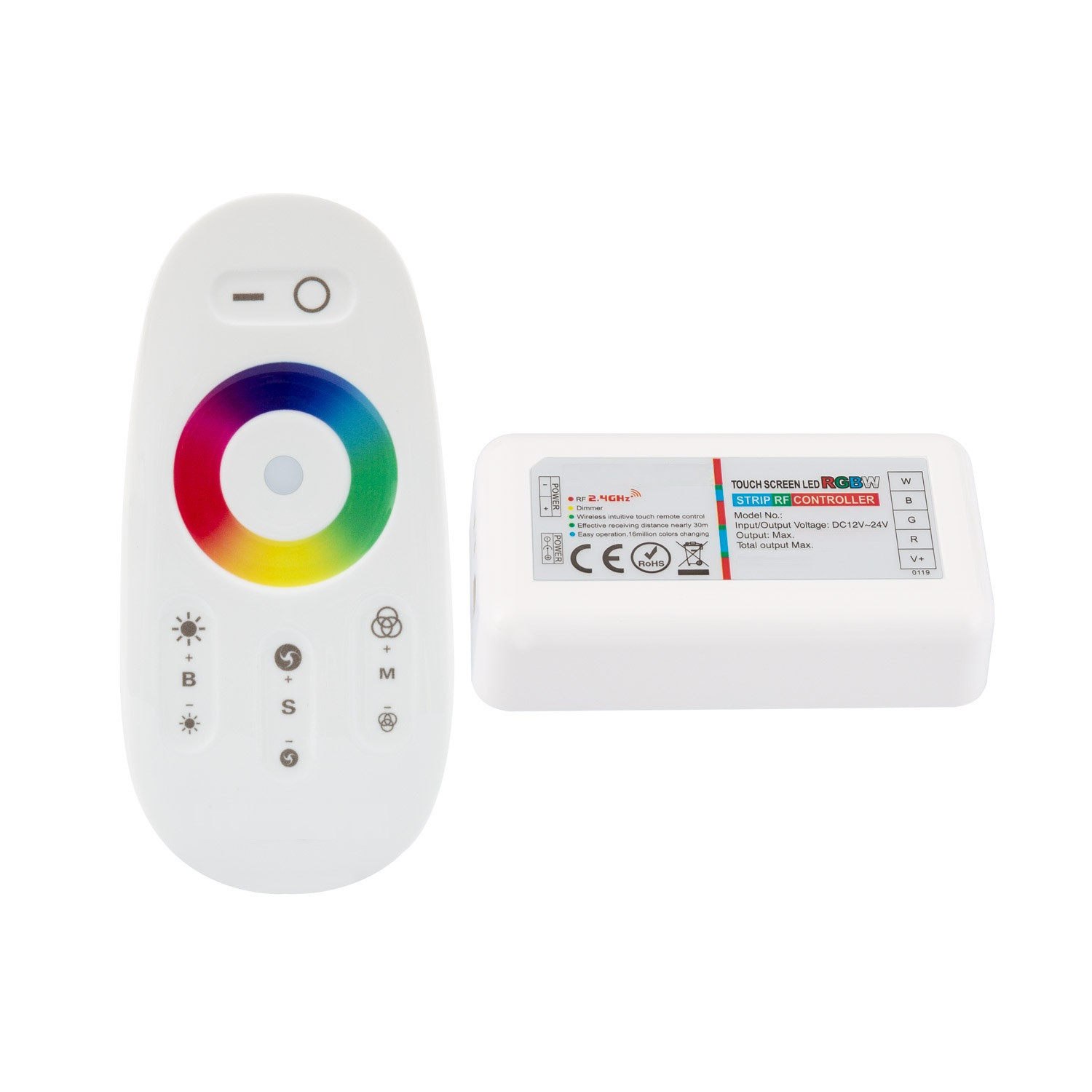 Produto de Controlador Táctil LED RGB 12/24V, Dimmer por Controle Remoto RF