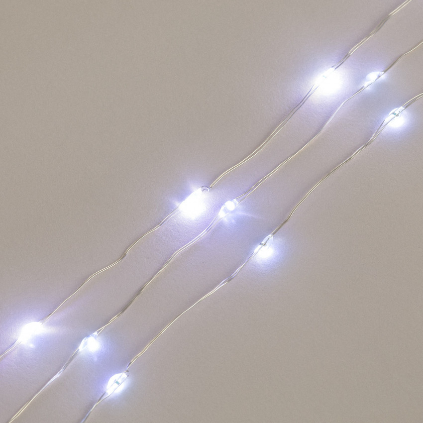 Produto de Grinalda LED para exterior Transparente Branco Frio  12m