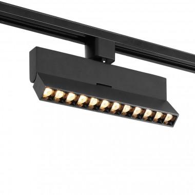 Foco Carril Lineal LED Monofásico 12W Regulable CCT Seleccionable No Flicker Elegant Optic Negro