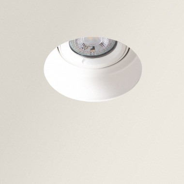Aro Downlight Integração Gesso/Pladur Circular para Lâmpada LED GU10 Corte Ø 90 mm Trimless Ajustável