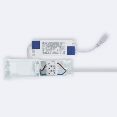 Produto de Painel LED 60x60 cm 40W 4000lm Microprismático (UGR17) com caixa de ligação rápida e cabo de segurança