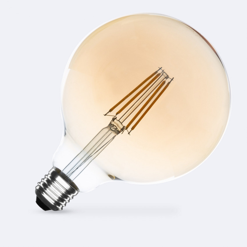 Produto de Lâmpada Filamento LED E27 8W 1055 lm Regulável G125 Gold