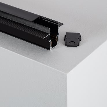Carril Magnético 20 mm Encastrável 48V 2m Preto