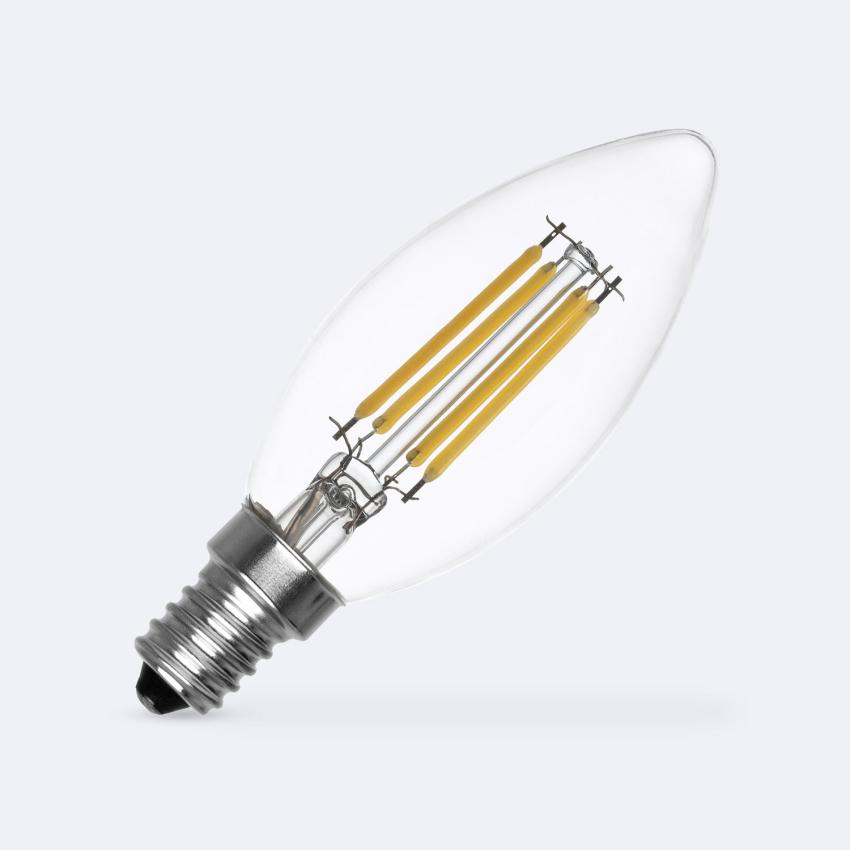 Producto de Bombilla Filamento LED E14 4W 470 lm Regulable C35 Vela
