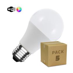 Product Pack 5 Bombillas Inteligentes LED E27 6W 806 lm A60 WiFi RGBW Regulable