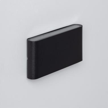 Aplique de Pared Exterior LED 12W Aluminio Rectangular Iluminación Doble Cara Luming Negro