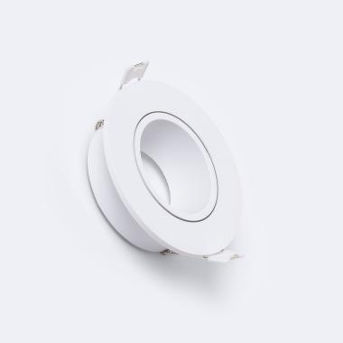 Aro Downlight Circular Blanco para Bombilla LED  GU10 / GU5.3 Corte Ø 75 mm