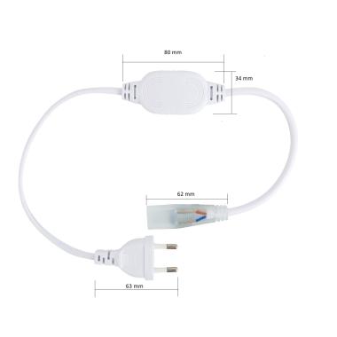 Producto de Cable Rectificador Corriente IP67 Tira LED 220V AC Corte cada 25/100cm