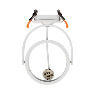 Aro Downlight Encastrável Circular Basculante para Lâmpada LED GU10 AR111 Branco