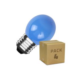 Product Pack de 4  Lâmpadas LED E27 3W 300 lm G45 Azul  