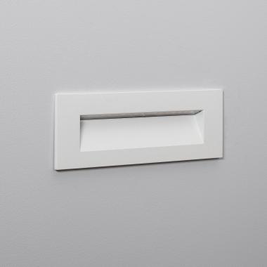 Baliza Exterior LED 6W Empotrable Pared Rectangular Blanco Groult