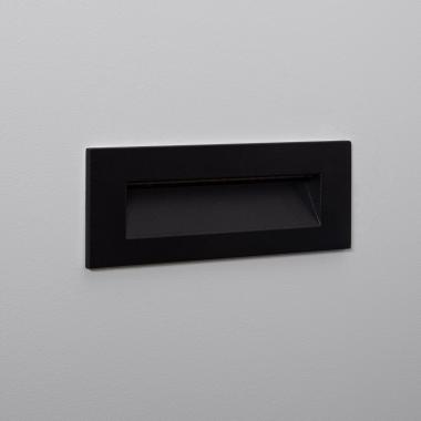 Baliza Exterior LED 7W Empotrable Pared Rectangular Negro Groult