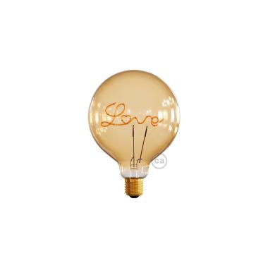 Bombilla Filamento LED E27 5W 250 lm Regulable G125 Creative-Cables Love CBL700232