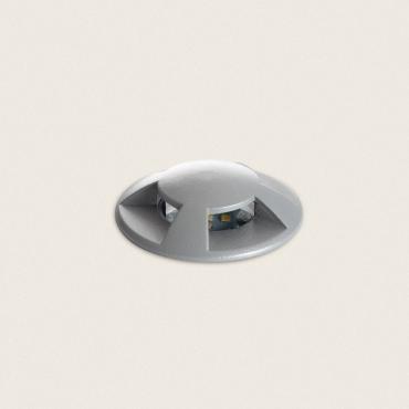 Baliza Exterior LED 1W Encastrável de Chão 4L 24V DC Loto Cinzenta