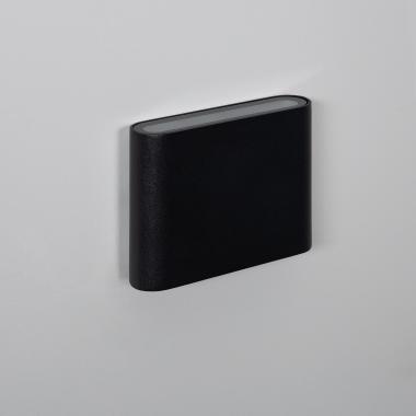 Aplique de Pared Exterior LED 6W Iluminación Doble Cara Cuadrado Negro Zeus