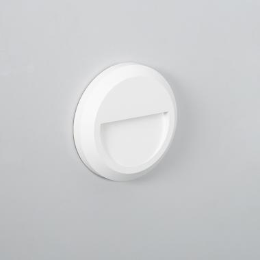 Baliza Exterior LED 1W Superfície Parede Circular Branco Edulis