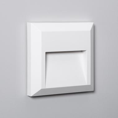 Baliza Exterior LED 1W Superficie Pared Cuadrado Blanco Byron