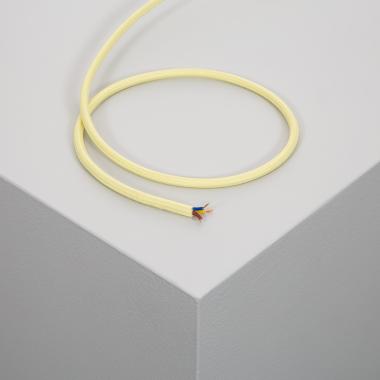 Cable Textil Eléctrico Amarillo