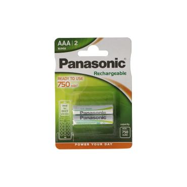 Bateria 2 Pilhas Recarregáveis para Telefones Sem Fio 1.5V AAA PANASONIC HHR-4MVE/2BD 1.2 V