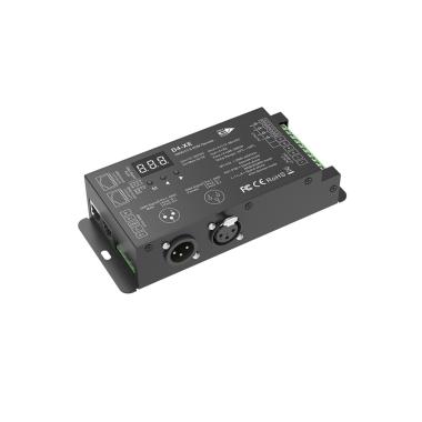 Controlador Digital RGBW DMX512 12-36V DC conector 3 pines Decoder 4 Canales