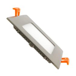 Product Placa LED 6W Cuadrada SuperSlim Corte 105x105 mm Silver