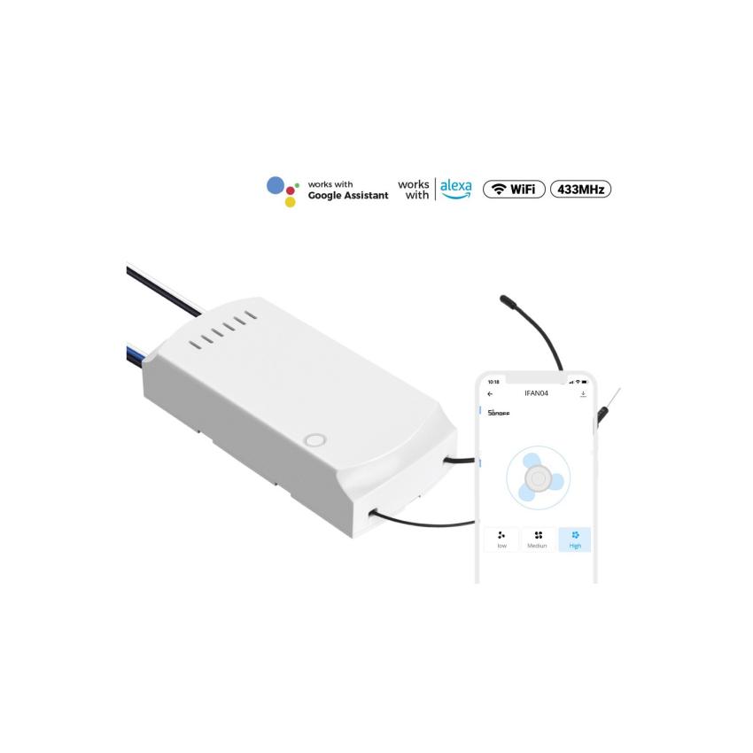 Controlador WiFi para Ventilador de Techo AC SONOFF iFan04-H