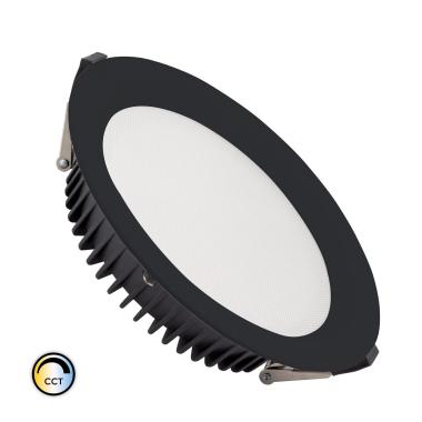 Downlight LED 30W SAMSUNG New Aero Slim CCT Seleccionável 130 lm/W microprismático (UGR17) LIFUD Preto Corte Ø 200 mm