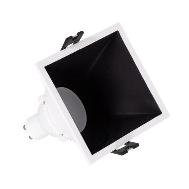 Foco Downlight Quadrado 45º GU10 6W Corte 85x85 mm baixo URG PC