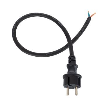 Cabo Conector Elétrico Macho 2x1,5mm Preto Preto