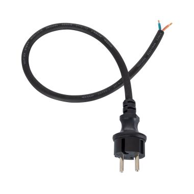 Cabo Conector Elétrico Macho 2x1,5mm Preto