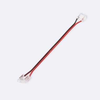 Conector Tira LED 12/24V DC SMD y COB IP20 Ancho 8mm Doble con Cable