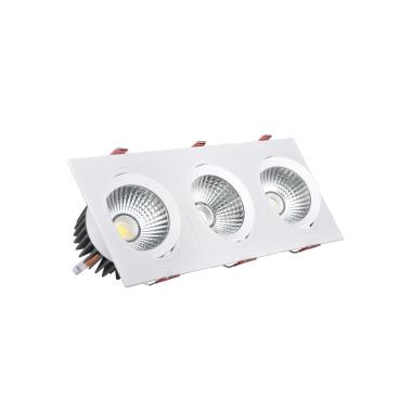 Foco Downlight LED 15W Retangular Triplo New Madison Corte 255x75 mm