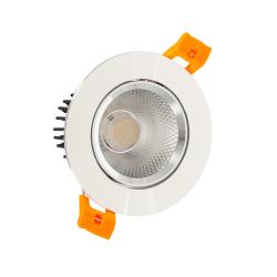 Product Foco Downlight LED 7W COB Direccionável Circular Prata Corte Ø 70 mm No Flicker