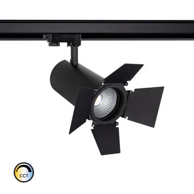 Foco Carril LED Trifásico 40W CCT d'Angelo Negro PHILIPS Xitanium Cinema