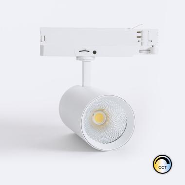Foco Carril LED Trifásico 40W Carlo CCT Selecionável No Flicker Branco