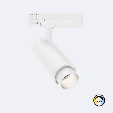 Foco Carril LED Trifásico 30W Fasano Cilíndrico CCT Regulável Branco