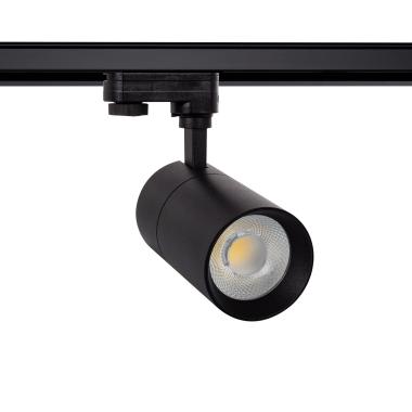 Foco Carril LED Trifásico 20W Regulable New Mallet Negro No Flicker UGR15