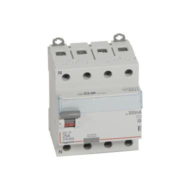 Interruptor Diferencial Industrial 4P 300mA 25-63 A 10kA Clase AC LEGRAND DX³ 411664