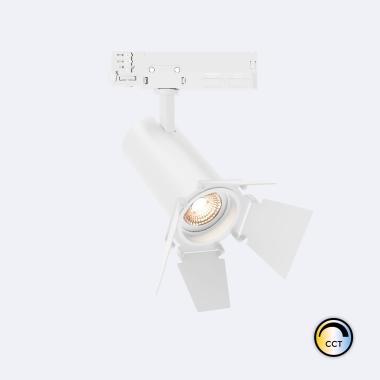 Foco Carril LED Trifásico 20W Fasano Cinema CCT No Flicker Regulável Branco