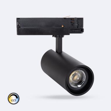 Foco Carril LED Trifásico 30W Fasano CCT Regulável Preto