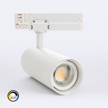 Foco Carril LED Trifásico 30W Wild CCT Regulável  0-10V CRI90 No Flicker Multiângulo 24-60º