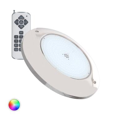 Foco Piscina Superfície LED RGB Submersível 12V AC IP68 Aço Inoxidável 20W