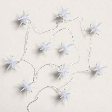 Grinalda LED Estrelas com Bateria 1.4m Branco