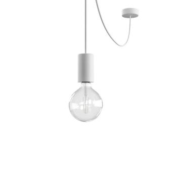 Candeeiro Suspenso Alumínio Descentralizado para Exterior IP65 Eiva Elegant Creative-Cables PDEBIEL0150SM01 Branco